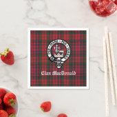Clan MacDonald Wappen & Modern Tartan Serviette (Beispiel)