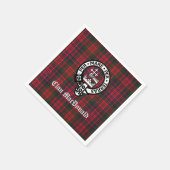 Clan MacDonald Wappen & Modern Tartan Serviette (Ecke)