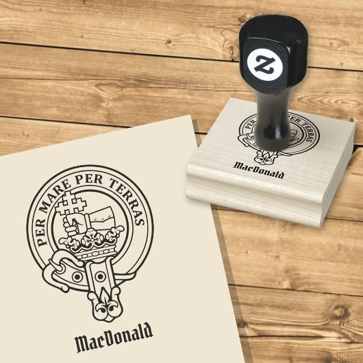 Clan MacDonald Wappen Rubber Briefmarke Gummistempel