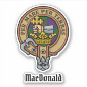 Clan MacDonald Wappen Sticker (Vorderseite)