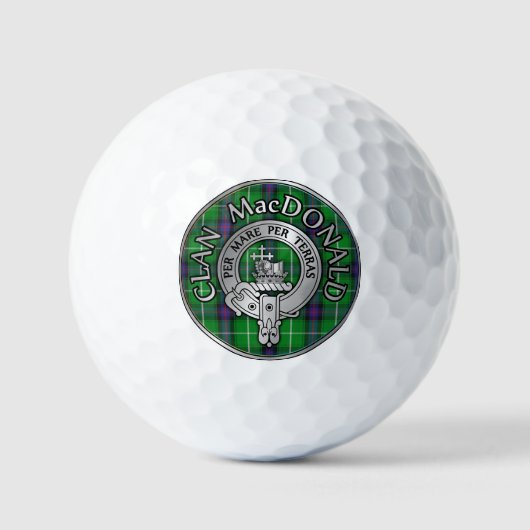Clan MacDonald Wappen & Tartan Golfball (Vorderseite)