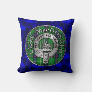 Clan MacDonald Wappen & Tartan Kissen