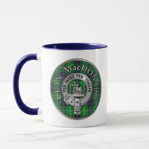 Clan MacDonald Wappen & Tartan Tasse
