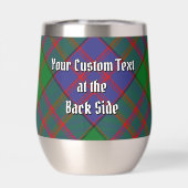 Clan MacDonald Wappen über Tartan (Rückseite)