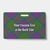 Clan MacDonald Wappen über Tartan Ausweis (Rückseite)