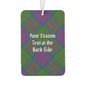 Clan MacDonald Wappen über Tartan Autolufterfrischer (Rückseite)