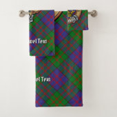 Clan MacDonald Wappen über Tartan Badhandtuch Set (Insitu)