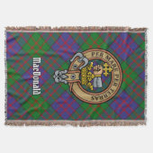 Clan MacDonald-Wappen über Tartan Decke (Vorderseite)