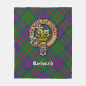 Clan MacDonald Wappen über Tartan Fleecedecke (Vorderseite)