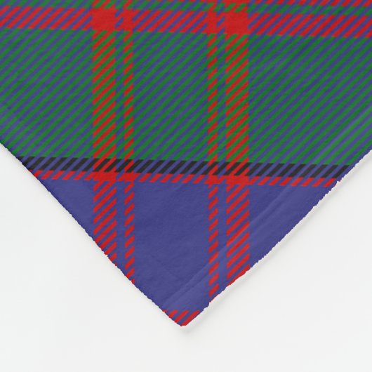 Clan MacDonald Wappen über Tartan Fleecedecke (Ecke)