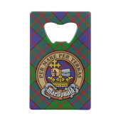 Clan MacDonald Wappen über Tartan Geldbeutel Flaschenöffner (Vorderseite)