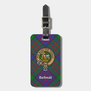 Clan MacDonald Wappen über Tartan Gepäckanhänger