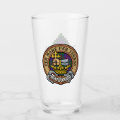 Clan MacDonald Wappen über Tartan Glas (Vorderseite)