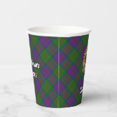 Clan MacDonald Wappen über Tartan Paper Cups Pappbecher (Rechts)