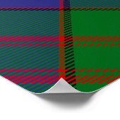 Clan MacDonald Wappen über Tartan Poster (Ecke)