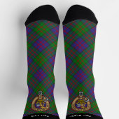 Clan MacDonald Wappen über Tartan Socks Socken (Oben)