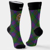 Clan MacDonald Wappen über Tartan Socks Socken (Gewinkelt)