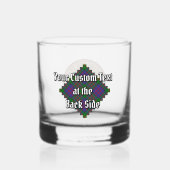 Clan MacDonald Wappen über Tartan Whiskyglas (Rückseite)