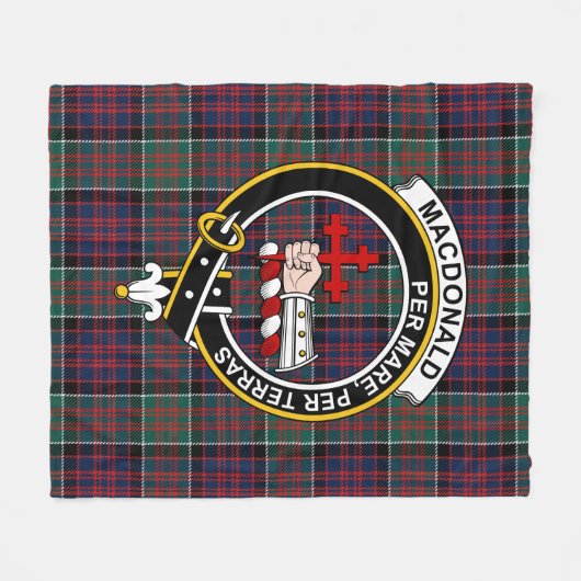 Clan Macdonalds von Sleat Tartan Kariert Fleecedecke (Vorderseite (Horizontal))