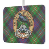 Clan MacDonell of Glengarry Crest over Tartan Autolufterfrischer (Links)