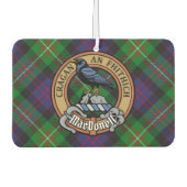 Clan MacDonell of Glengarry Crest over Tartan Autolufterfrischer (Vorderseite)