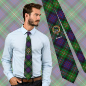 Clan MacDonell of Glengarry Crest over Tartan Krawatte