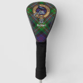 Clan MacDonell of Glengarry Wappen über Tartan Golf Headcover (Vorderseite)