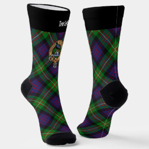 Clan MacDonell of Glengarry Wappen über Tartan Socken