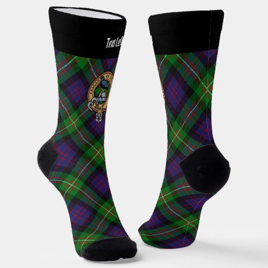 Clan MacDonell of Glengarry Wappen über Tartan Socken (Gewinkelt)