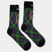 Clan MacDonell of Glengarry Wappen über Tartan Socken (Rechts)