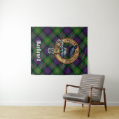 Clan MacDonell of Glengarry Wappen über Tartan Wandteppich (Beispiel (Horizontal))