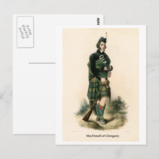 Clan MacDonell von Glengarry Postkarte (Vorne/Hinten)