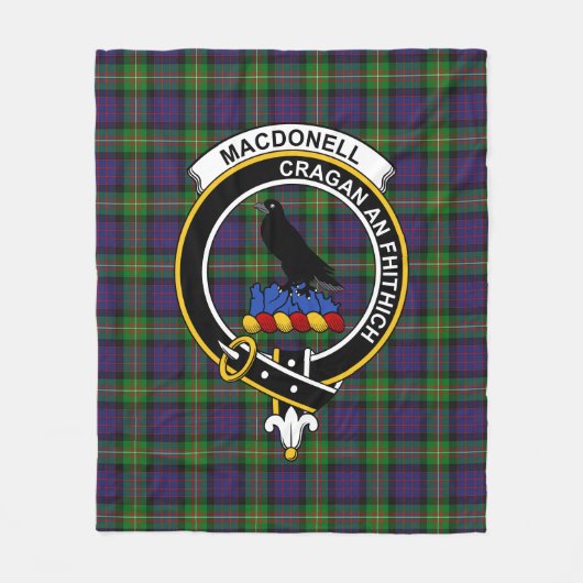 Clan MacDonell von Glengarry Tartan Kariert Fleecedecke (Vorderseite)