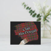 Clan MacDougall Scottish Tartan Paint Brush Postkarte (Stehend Vorderseite)