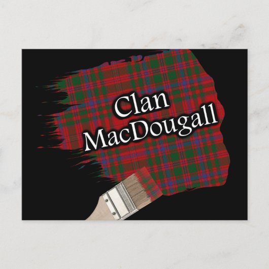 Clan MacDougall Scottish Tartan Paint Brush Postkarte (Vorderseite)