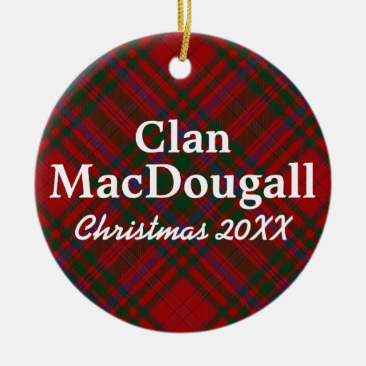 Clan MacDougall ScottishTartan Keramikornament (Vorne)