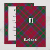 Clan MacDougall Tartan Einladung (Vorne/Hinten)