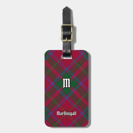 Clan MacDougall Tartan Gepäckanhänger (Vorderseite vertikal)
