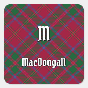 Clan MacDougall Tartan Quadratischer Aufkleber