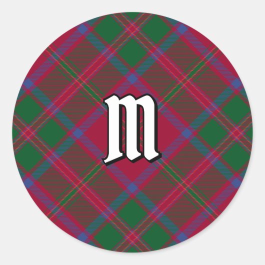Clan MacDougall Tartan Runder Aufkleber (Vorderseite)