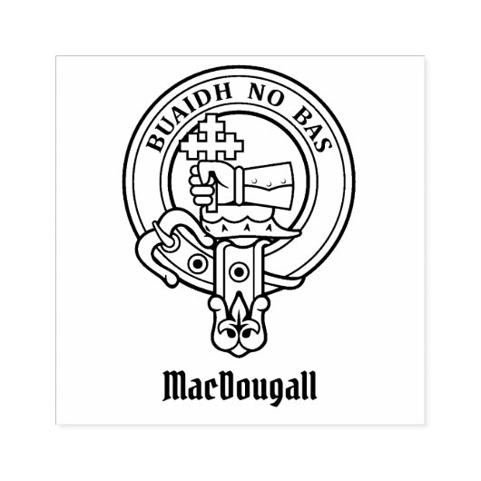 Clan MacDougall Wappen Gummistempel (Prägung)