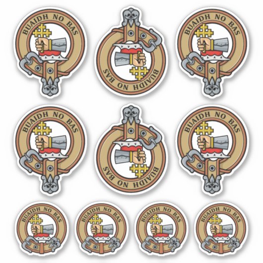 Clan MacDougall Wappen Sticker Set (Vorderseite)
