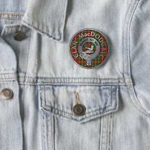 Clan MacDougall Wappen & Tartan Button