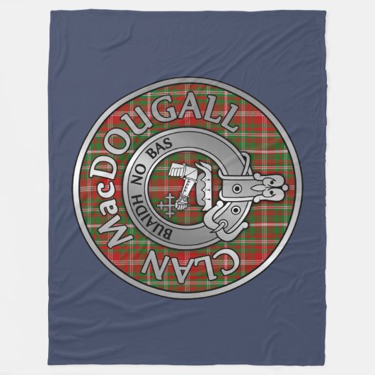 Clan MacDougall Wappen & Tartan Fleecedecke (Vorderseite)