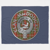 Clan MacDougall Wappen & Tartan Fleecedecke (Vorderseite (Horizontal))