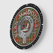 Clan MacDougall Wappen & Tartan Große Wanduhr (Winkel)