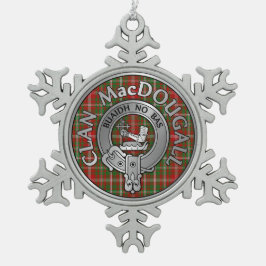 Clan MacDougall Wappen & Tartan Schneeflocken Zinn-Ornament