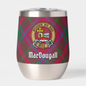 Clan MacDougall Wappen über Tartan (Vorderseite)