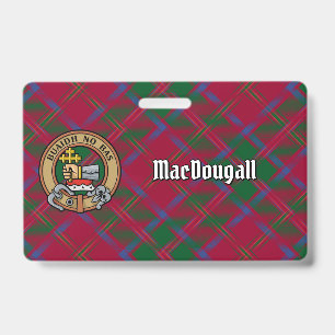 Clan MacDougall-Wappen über Tartan Ausweis