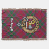 Clan MacDougall-Wappen über Tartan Decke (Vorderseite)